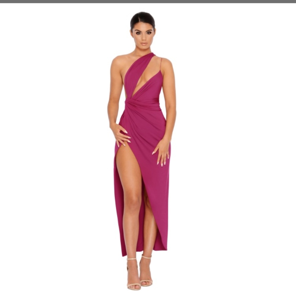 Oh Polly Beat The Ruche Maxi Dress